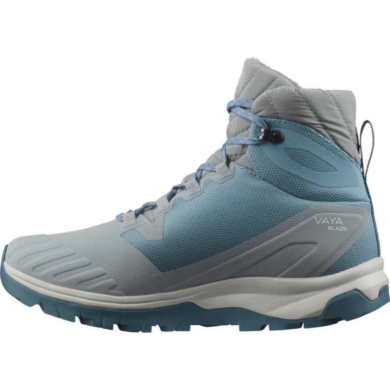 Blue / Grey Salomon Vaya Blaze Thinsulate Climasalomon Waterproof Women's Winter Boots | IE RQ4903